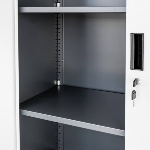 Szafa biurowa metalowa Wenus 4 szuflady pełne drzwi 90x40x185 grafit MTP004763