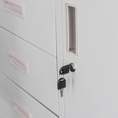 Szafa biurowa metalowa Wenus 4 szuflady pełne drzwi 90x40x185 szara MTP004761