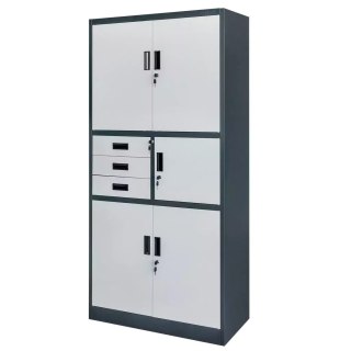 Szafa biurowa metalowa Wenus sejf pełne drzwi 90x40x185 grafit MTP004767