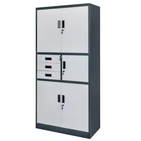 Szafa biurowa metalowa Wenus sejf pełne drzwi 90x40x185 grafit MTP004767