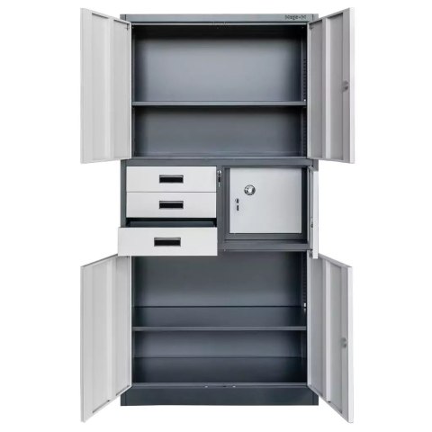Szafa biurowa metalowa Wenus sejf pełne drzwi 90x40x185 grafit MTP004767