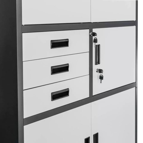 Szafa biurowa metalowa Wenus sejf pełne drzwi 90x40x185 grafit MTP004767