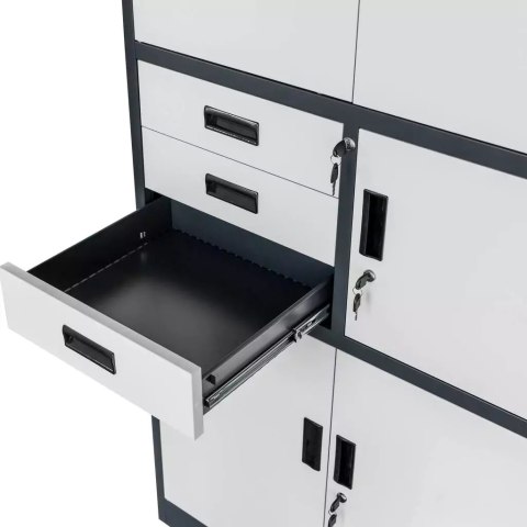 Szafa biurowa metalowa Wenus sejf pełne drzwi 90x40x185 grafit MTP004767