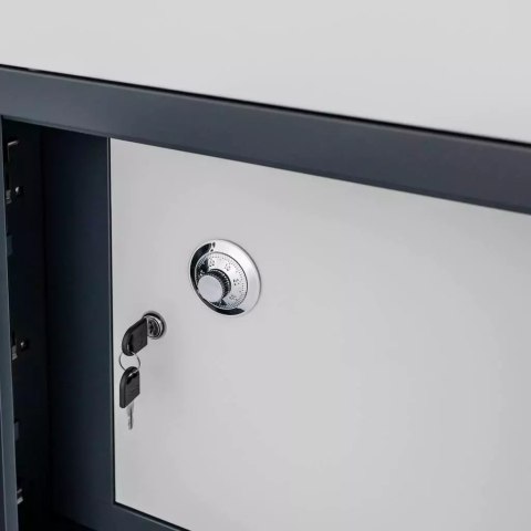 Szafa biurowa metalowa Wenus sejf pełne drzwi 90x40x185 grafit MTP004767