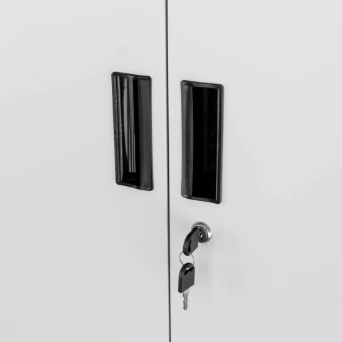 Szafa biurowa metalowa Wenus sejf pełne drzwi 90x40x185 grafit MTP004767