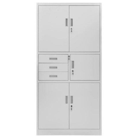 Szafa biurowa metalowa Wenus sejf pełne drzwi 90x40x185 szara MTP004765