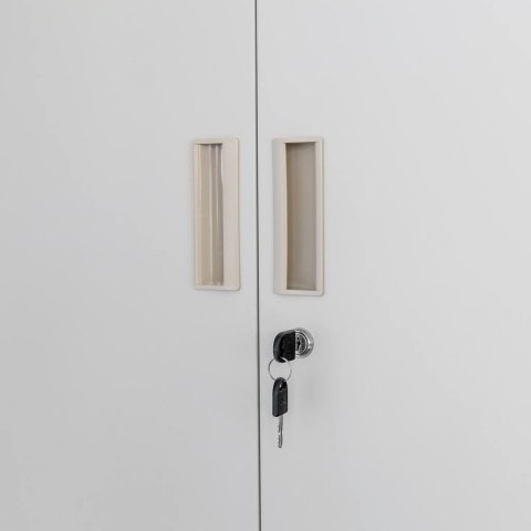 Szafa biurowa metalowa Wenus sejf pełne drzwi 90x40x185 szara MTP004765