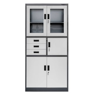 Szafa biurowa metalowa Wenus sejf przeszklone drzwi 90x40x185 grafit MTP004766