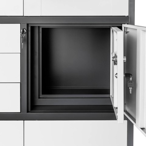 Szafa biurowa metalowa Wenus sejf przeszklone drzwi 90x40x185 grafit MTP004766