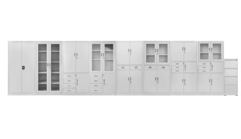 Szafa biurowa Wenus 2 szuflady pełne drzwi 90x40x185 szara MTP004753