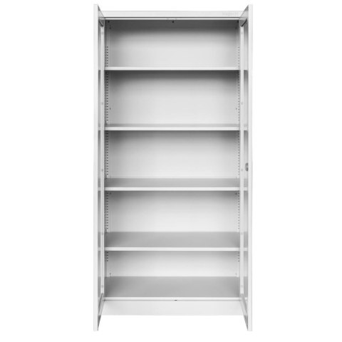 Szafa biurowa Wenus przeszklone drzwi 90x40x185 szara MTP004756