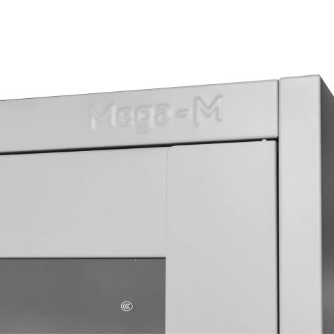 Szafa biurowa Wenus przeszklone drzwi 90x40x185 szara MTP004756