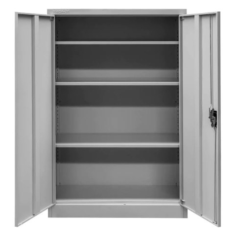 Szafa biurowa metalowa na dokumenty pełne drzwi 90x40x140 szara MTP003823