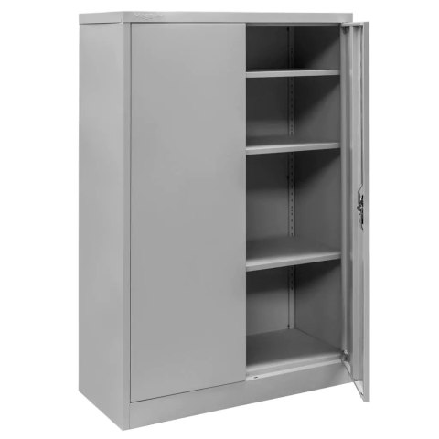 Szafa biurowa metalowa na dokumenty pełne drzwi 90x40x140 szara MTP003823