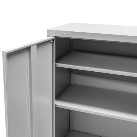 Szafa biurowa metalowa na dokumenty pełne drzwi 90x40x140 szara MTP003823