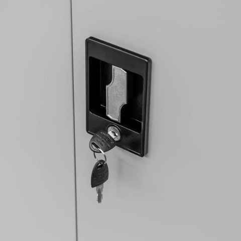 Szafa biurowa metalowa na dokumenty pełne drzwi 90x40x140 szara MTP003823