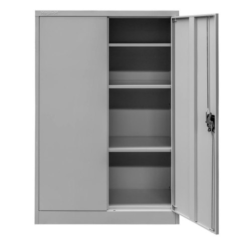 Szafa biurowa metalowa na dokumenty pełne drzwi 90x40x140 szara MTP003823