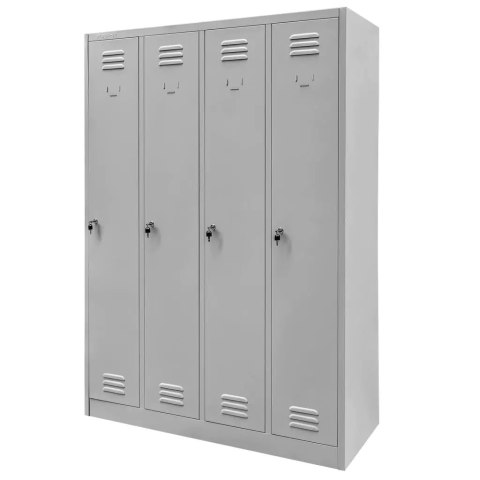 Szafka BHP ubraniowa 4 drzwiowa 120x50x180 cm szara do szatni MTP003092