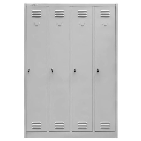 Szafka BHP ubraniowa 4 drzwiowa 120x50x180 cm szara do szatni MTP003092