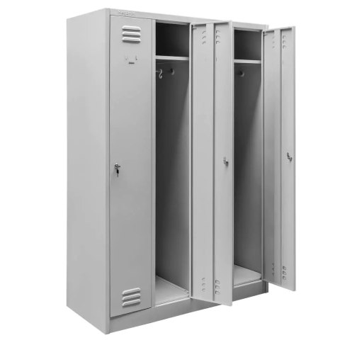 Szafka BHP ubraniowa 4 drzwiowa 120x50x180 cm szara do szatni MTP003092
