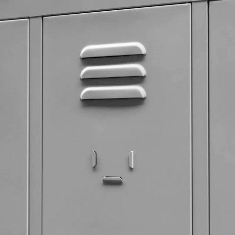 Szafka BHP ubraniowa 4 drzwiowa 120x50x180 cm szara do szatni MTP003092