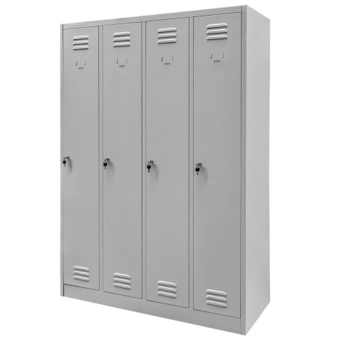 Szafka BHP ubraniowa 4 drzwiowa 120x50x180 cm szara do szatni MTP003092