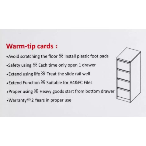 Szafka Wenus kartotekowa 4 szuflady 45 cm grafit szary front MTP004892