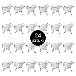 Wózek sklepowy Y 125l szerokość 54 cm zestaw 24 sztuki MPP000918