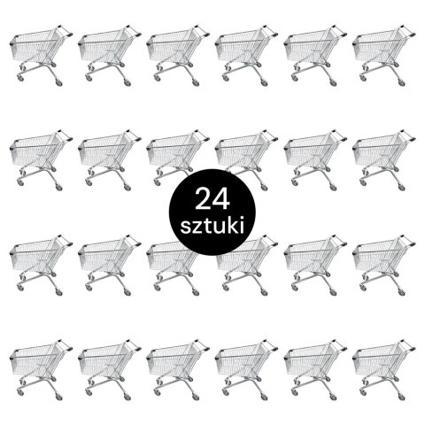 Wózek sklepowy Y 125l szerokość 54 cm zestaw 24 sztuki MPP000918