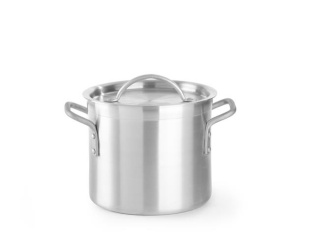 Garnek wysoki aluminiowy Profi Line z pokrywką 12,5 l; śr. 250 x 235 h | HENDI