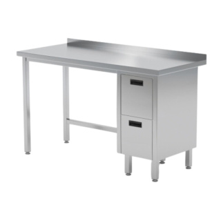 Stół Nierdzewny Gastronomiczny z 2 Szufladami 110x70x85 Polgast 123117