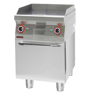 Płyta Grillowa Gładka 600 Mm 8kW Na Podstawie Kromet 700.Pbe-600g.S.D