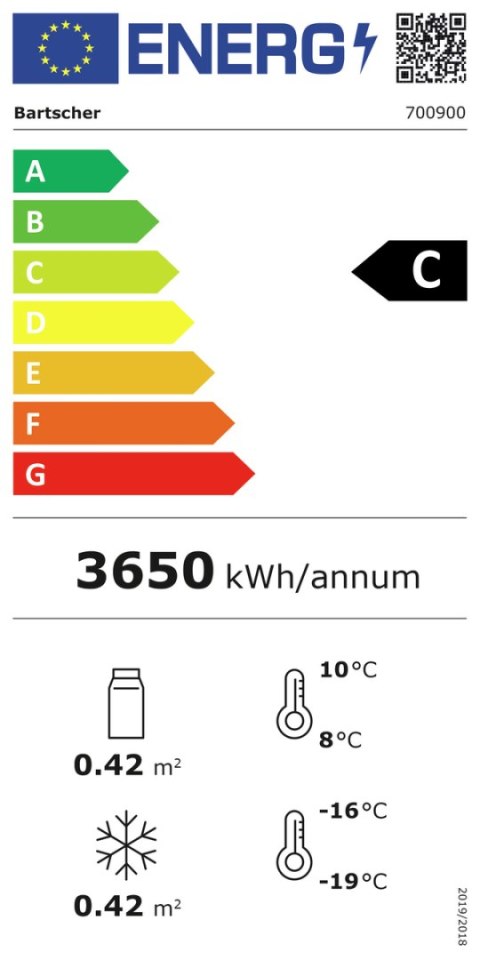 Lodówko-Zamrażarka 430L 700x780x2000mm Bartscher 700900