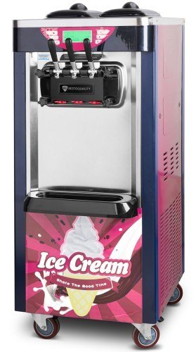 Maszyna do Lodów Włoskich Automat 2 Smaki + Mix Różowa 2x6l Rq208c-P