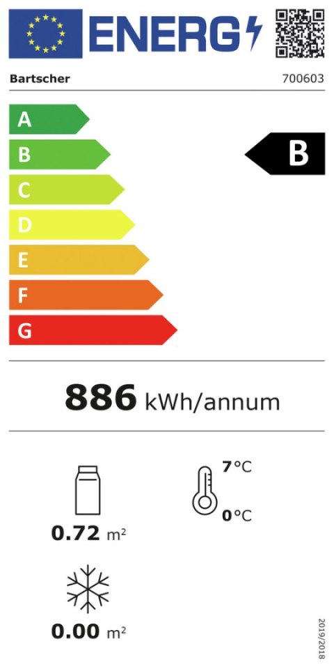 Profesjonalna Szafa Chłodnicza Gastronomiczna 680x855x2060 Bartscher 700603