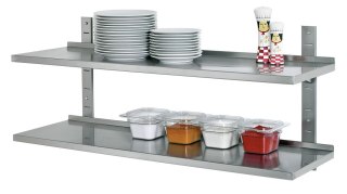 Regał ścienny zestaw 1200x355 mm profesjonalne meble gastronomiczne Bartscher 603012