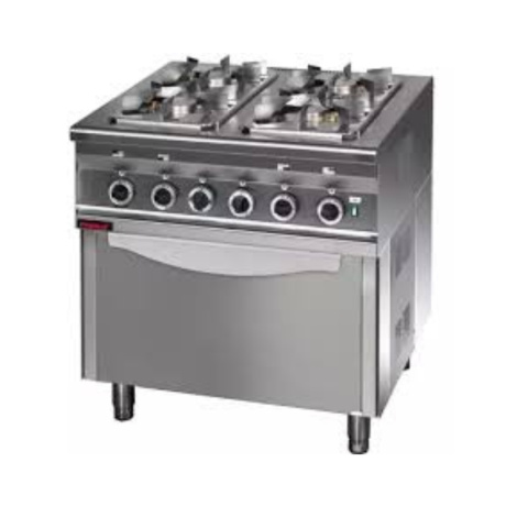 Kuchnia Gazowa Z Piekarnikiem 1x2,5kW+3x3,5kW+6,5kW Kromet 000.Kg-4s/Pe-2