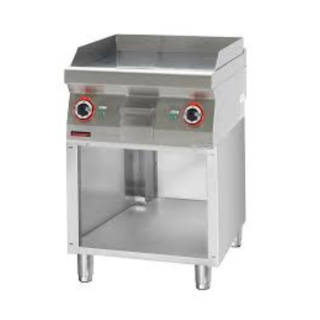 Płyta Grillowa Gładka 600 Mm 8kW Na Podstawie Kromet 700.Pbe-600g.S