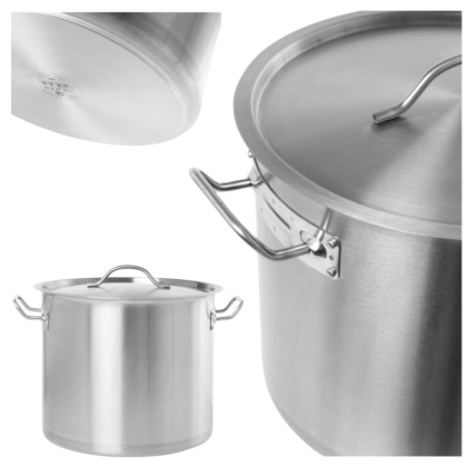 Garnek stal nierdzewna z pokrywką 14 l średnica 30 cm Hendi 832837