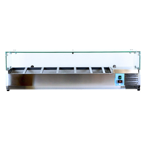 Nadstawka Chłodnicza Witryna Lada 7x GN 1/4 1500x335x435mm VRX1500/330 Nadstawka Chłodnicza Witryna Lada 7x GN 1/4 1500x335x435mm VRX1500/330
