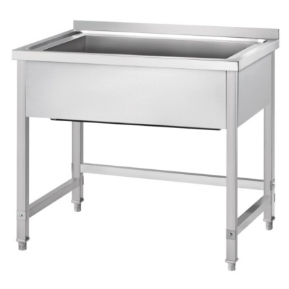 Stół Nierdzewny z Basenem 1-Komorowym 800x600x850 400 mm Gredil 671686
