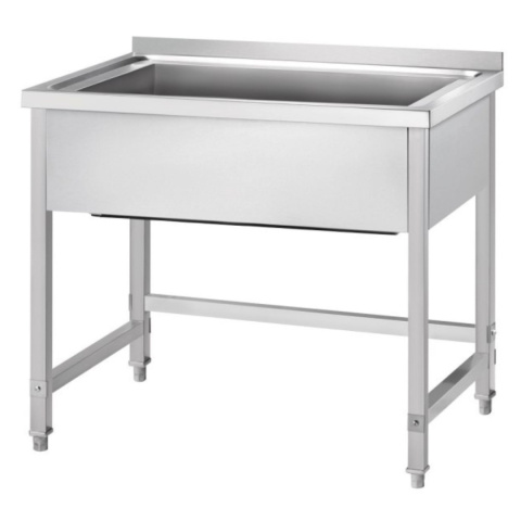 Stół Nierdzewny z Basenem 1-Komorowym 800x600x850 400 mm Gredil 671686