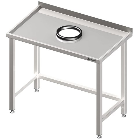 Stół przyścienny bez półki 1300x700x850 mm z otworem na odpadki Stalgast 980927130