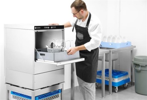 Zmywarka Gastronomiczna 230V Do Szkła 40x40 Elektroniczna Z Dozownikami i Pompą Hendi 230268
