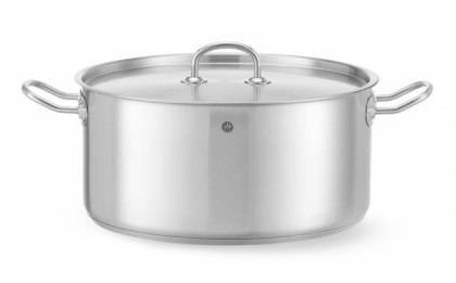 Garnek niski Kitchen Line z pokrywą 12 l średnica 320x150 mm Hendi 836040