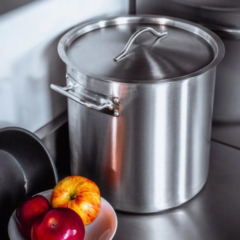 Garnek wysoki inox z pokrywką 115l 50x60 cm MM-B100110