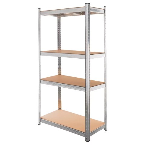 Regał magazynowy Basic 160x80x40 4 półki MDF 175kg ocynk MTP000045