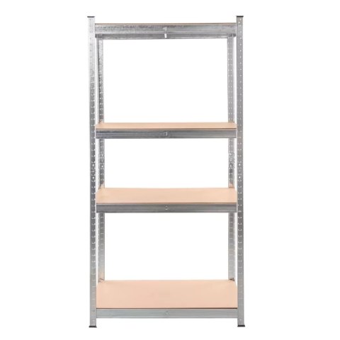 Regał magazynowy Basic 160x80x40 4 półki MDF 175kg ocynk MTP000045