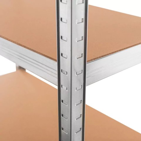 Regał magazynowy Basic 160x80x40 4 półki MDF 175kg ocynk MTP000045