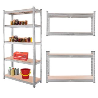Regał magazynowy Basic 180x90x40 5 półek MDF 175kg ocynk MTP000047